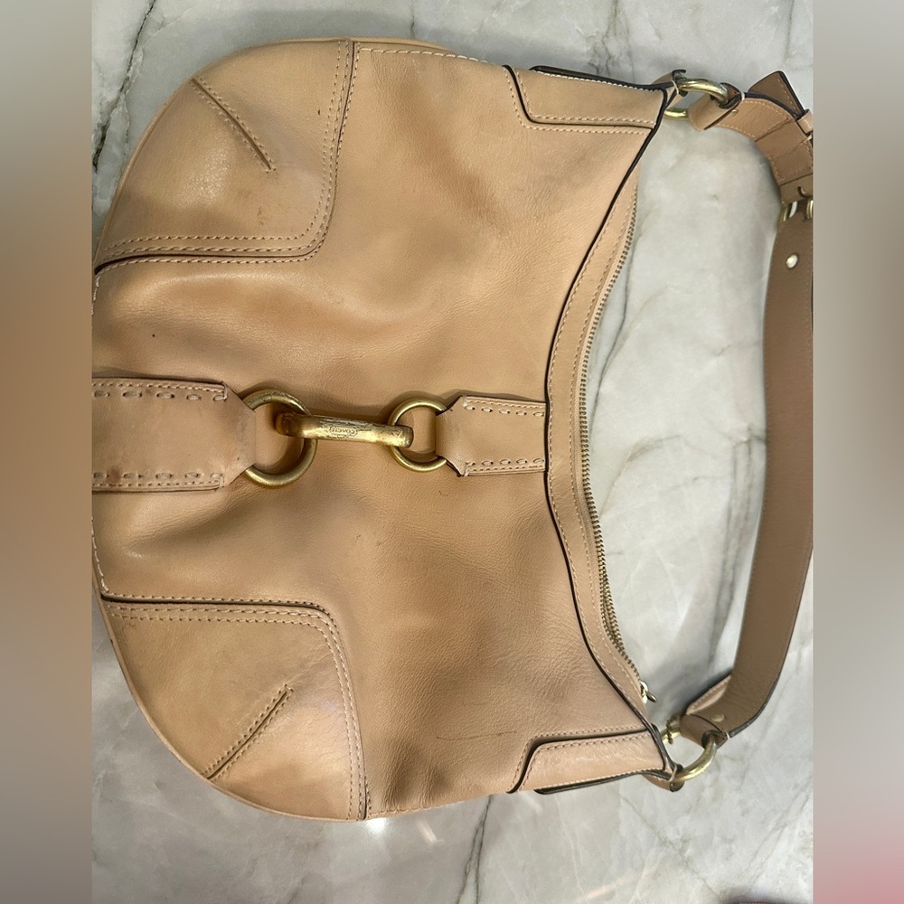 Tan Leather Shoulder Bag